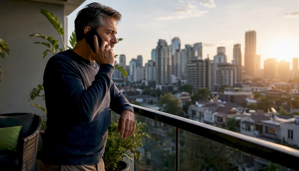 Muškarac telefonski razgovara s liječnikom kako bi se posavjetovao oko terapije.
