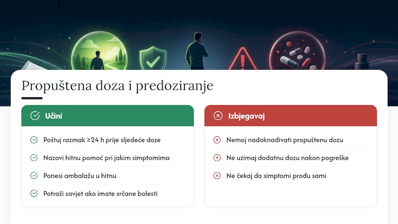 Propuštena doza i predoziranje: što učiniti — overview diagram
