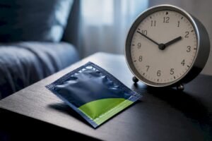 Anonimna gel vrećica uz analogni sat