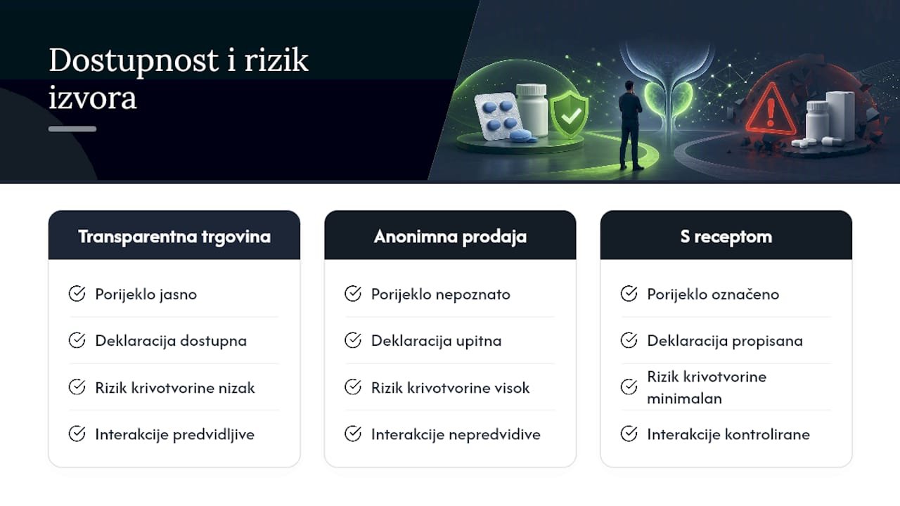 Zašto je dostupnost Kamagre bez recepta i rizik pravno i kvalitativno pitanje — overview diagram